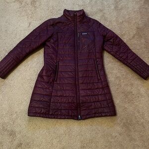 Patagonia Women's Long Nano Parka Jacket - Deep Burgundy - Large